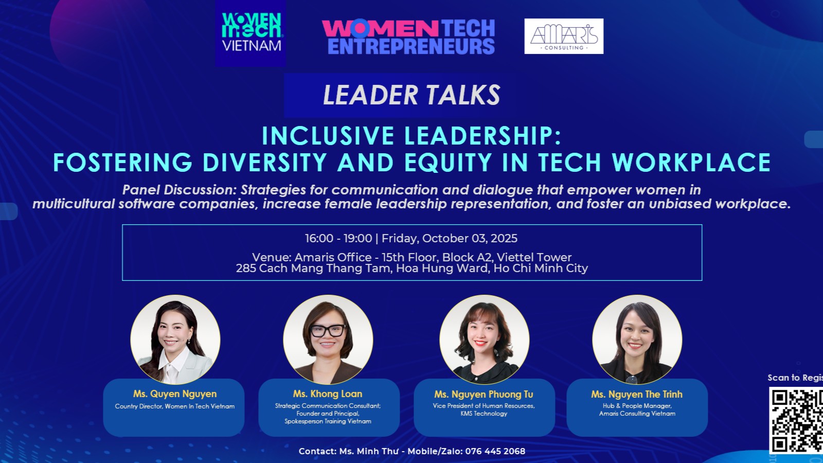 [Events] Leader Talks: “Inclusive Leadership: Fostering Diversity and Equity in the Tech Workplace”