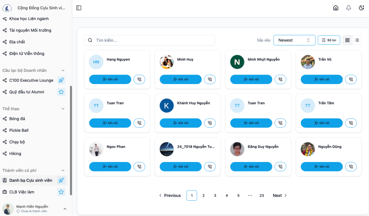 Kết Nối Thành Viên C100 và các đối tác