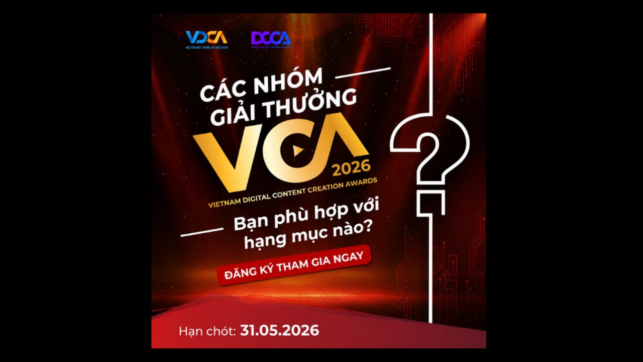 3 NHÓM GIẢI THƯỞNG CỦA VCA 2026