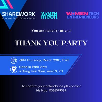 Vietnam Women Tech Entrepreneurs Thank-You Party